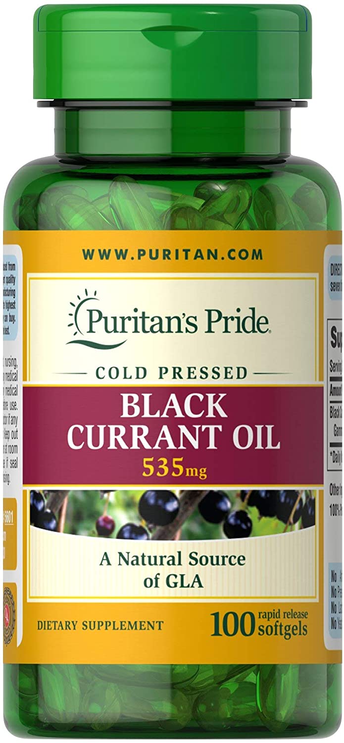 Puritan's Pride Black Currant Oil 535mg Softgels 100's