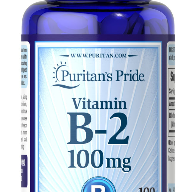 Puritan's Pride Vitamin B-2 100mg Tabs 100's