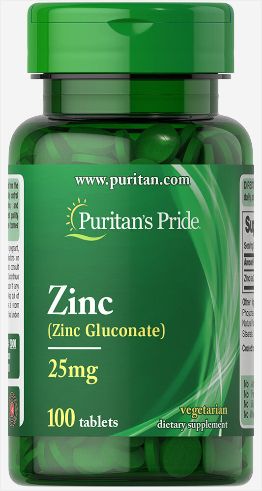 Puritan's Pride Zinc 25mg Tablets 100s