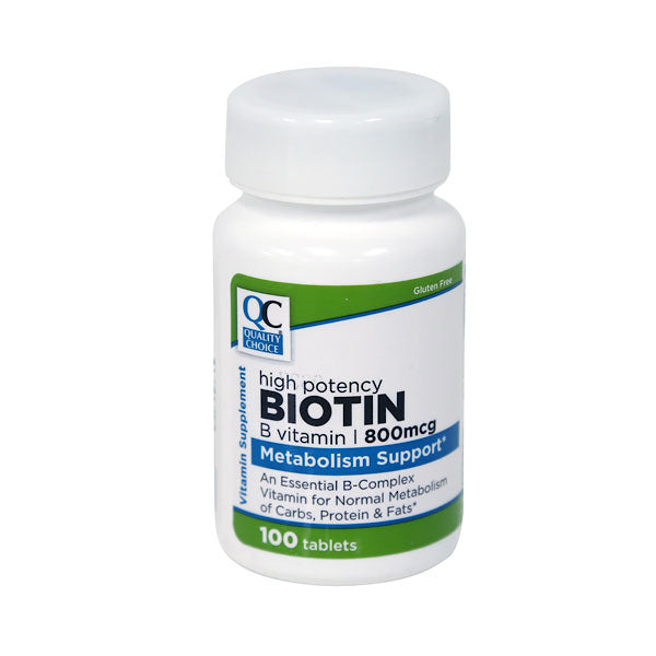 QC Biotin 800mcg 100's