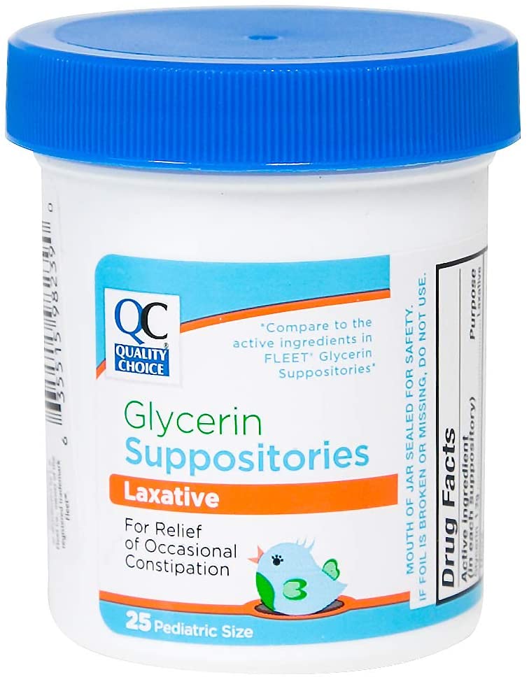 QC GLycerin Suppositories Pediatric 25s