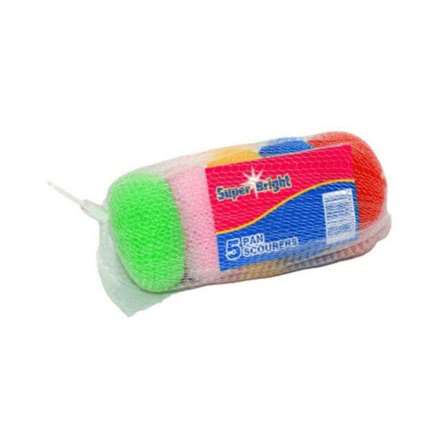 Super Bright Pan Scourers 5's