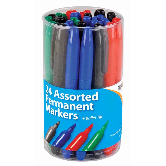 Tiger Permanent Markers Black & Asst.