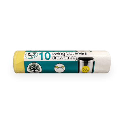 TidyZ Drawstring Swing Bin Liners 50L 10pk