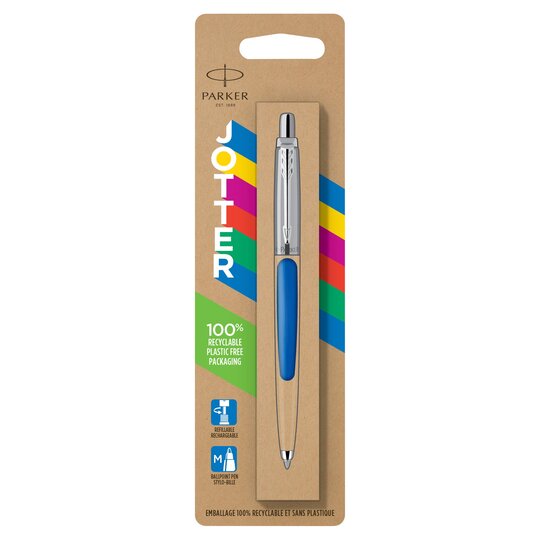Parker Jotter Medium Blue Ink Pen - Blue