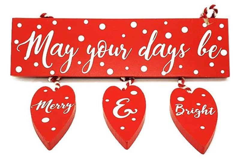 Giftmaker Christmas 3 Hanging Hearts Plaque