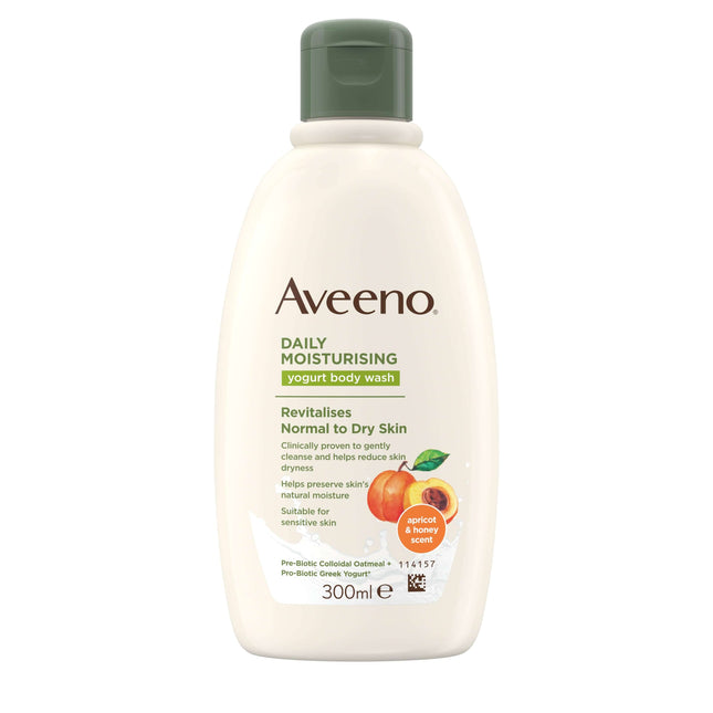 Aveeno Daily Moist Body Wash Normal To Dry Apricort 300ml