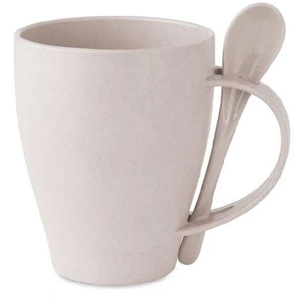 Bamboo Coffee Mug with Spoon 300ml