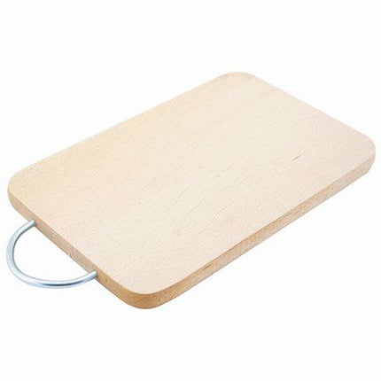 Beech Wood Metal Handle Chopping Board 15"
