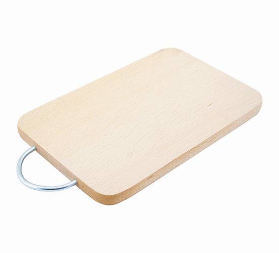 Beech Wood Metal Handle Chopping Board 15"