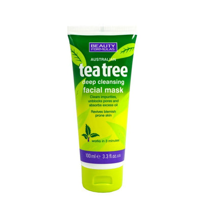 Beauty Formulas Tea tree Facial Mask 100ml