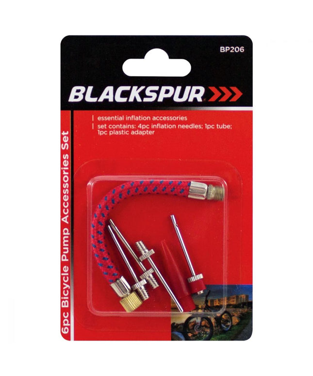Blackspur 6pc Bicycle Pump Accessories Set