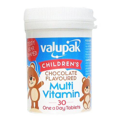 Valupak Children Chocolate M/Vitamins 30's