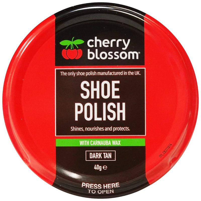 Cherry Blossom Shoe Polish Dark Tan 40g