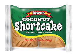 Devon Coconut Short Cake Semi-Sweet Biscuits 34g