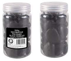 DID Decorative Polished Black Pebbles 500g
