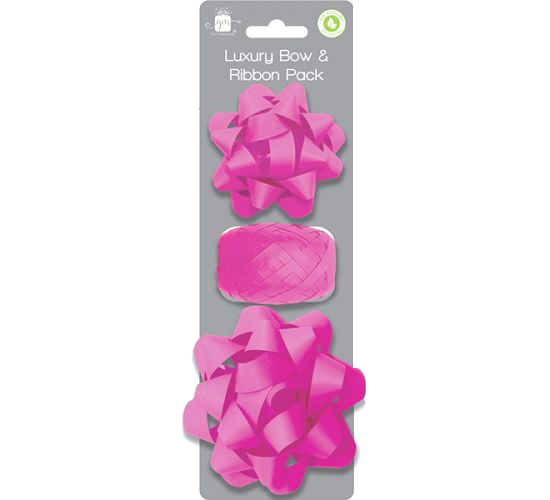 Giftmaker Dark Pink Luxury Bow & Ribbon Pack