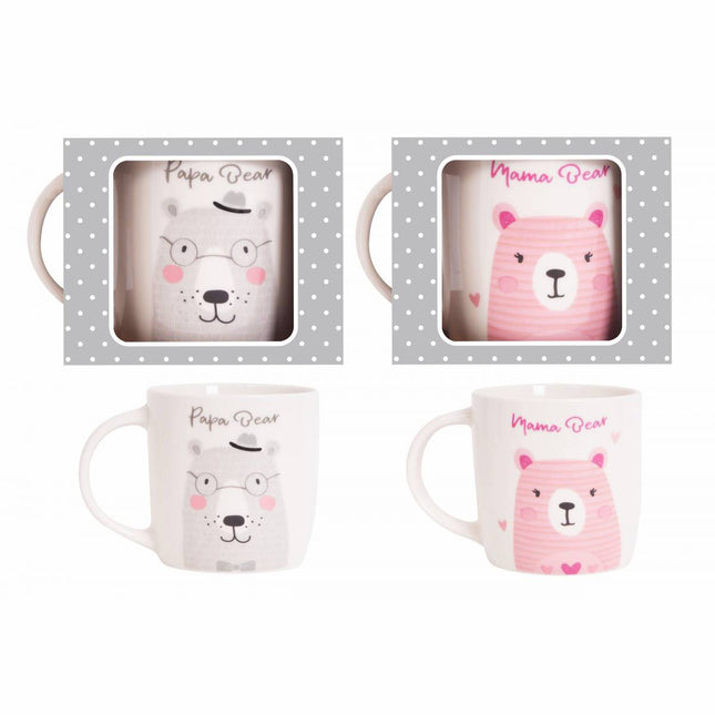 Hugs & Kisses Gift Mugs Papa Bear & Mama Bear