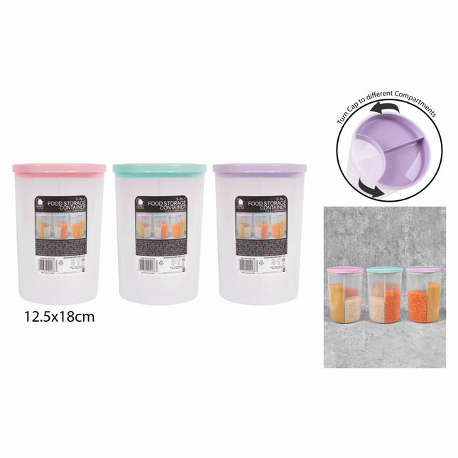 Living Colour Food Storage Container 3 compartments