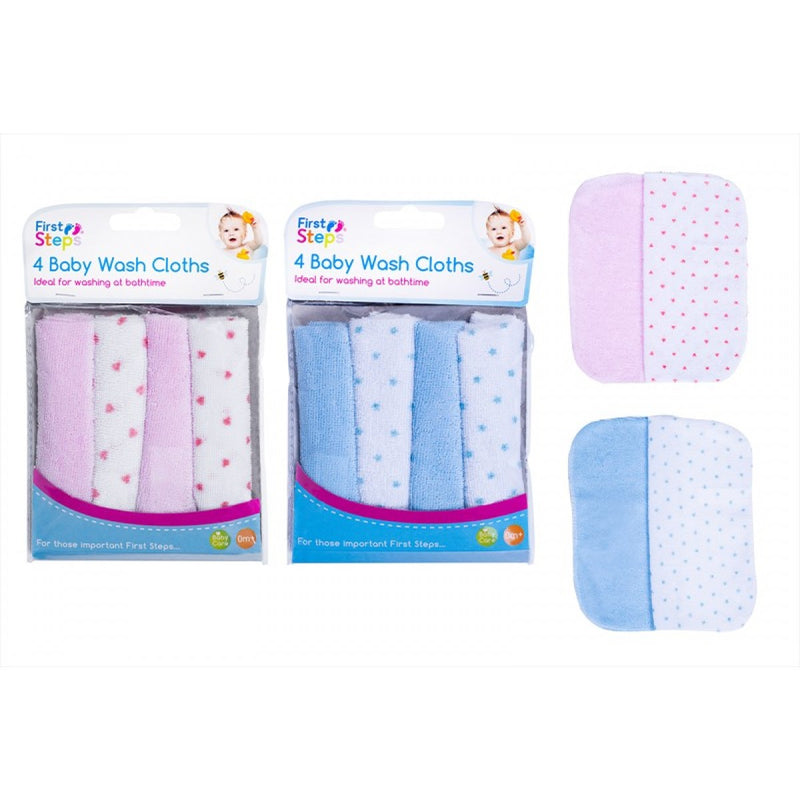 First Steps Baby Wash Cloth 4pcs