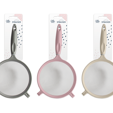 Cookie & Miller Plastic Sieve Strainer Asst Colours