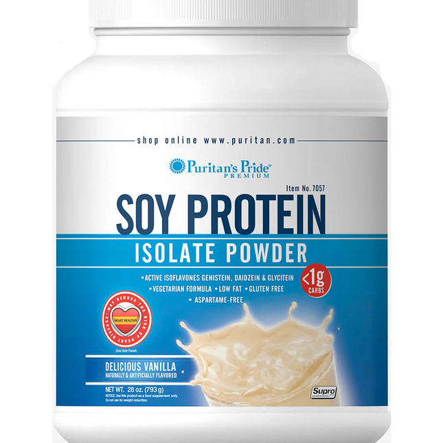 Puritan's Pride Soy Protein Isolate Powder Vanilla 28oz