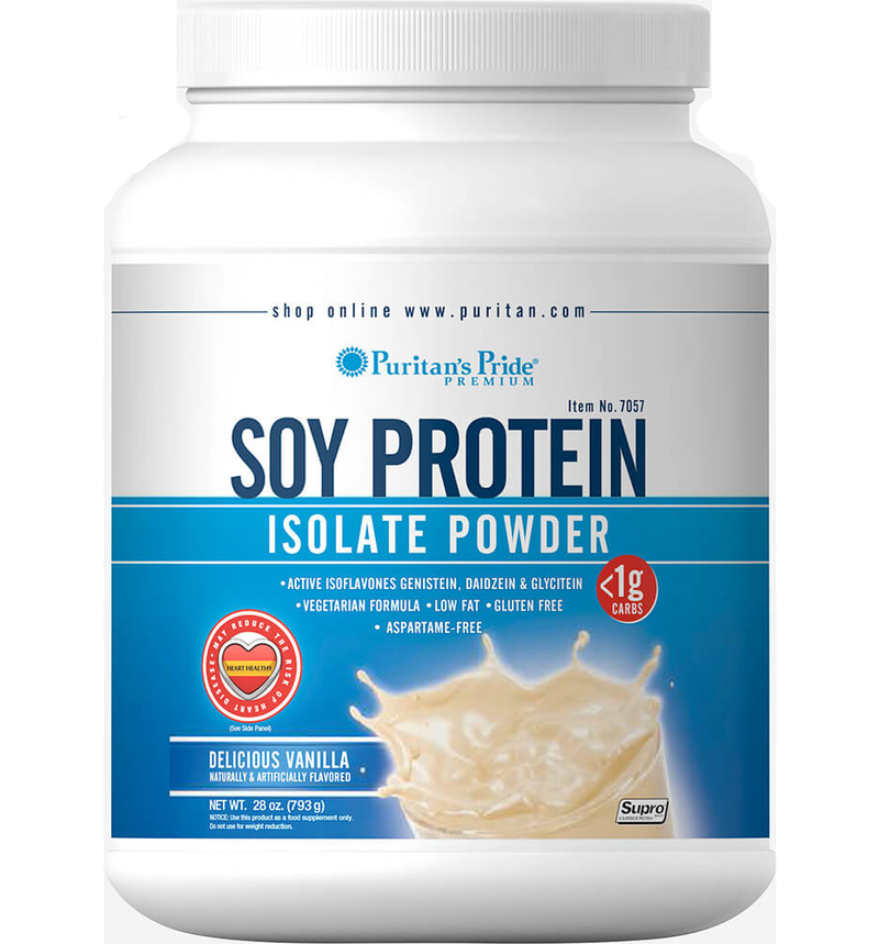 Puritan's Pride Soy Protein Isolate Powder Vanilla 28oz