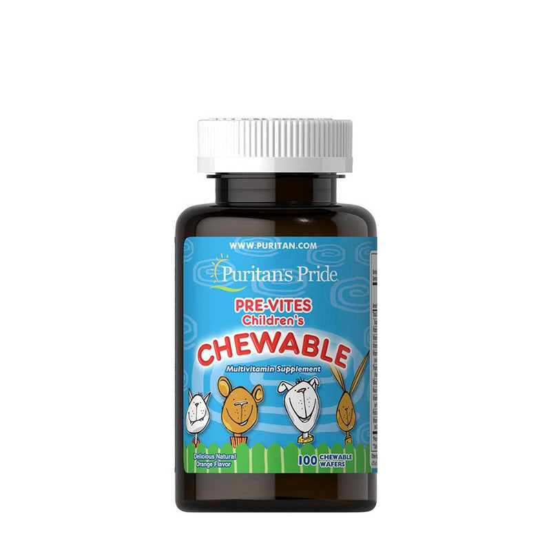 Puritan's Pride Pre-Vites Children's Multivitamins 100 Chewable wafers