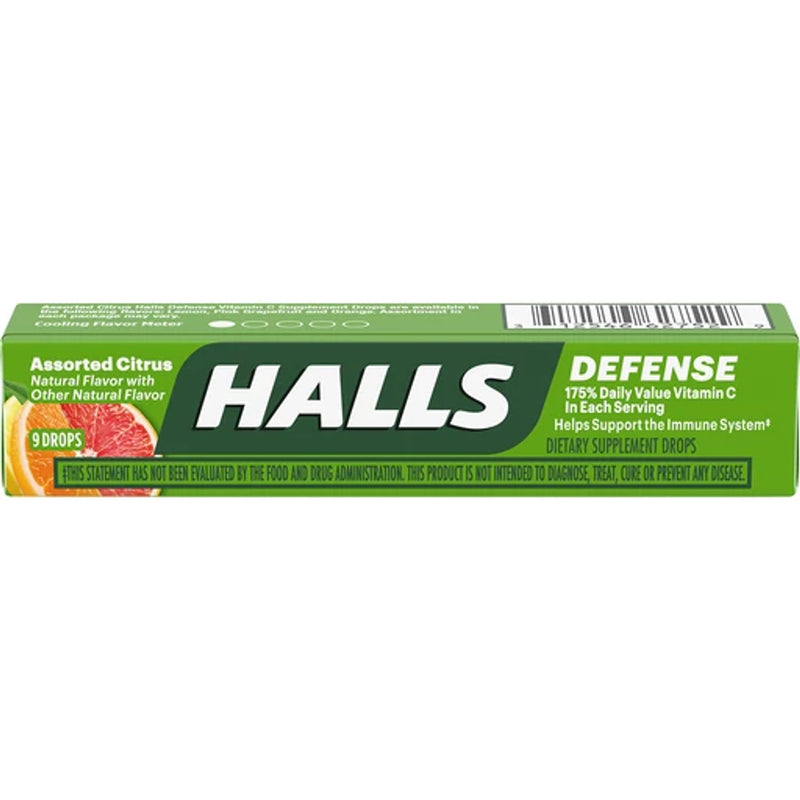 Halls Defense Asst Citrus 9pk