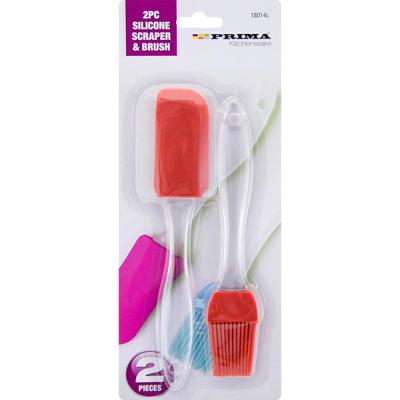 Prima Silicone Spatula & Pastry Brush Set 2pc