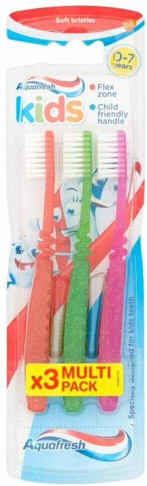 Aquafresh Kids Toothbrushs 0-7 yrs 3Pk