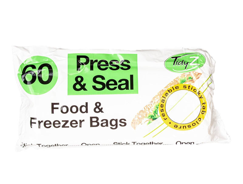 Tidyz Press & Seal Food Bags 60pk