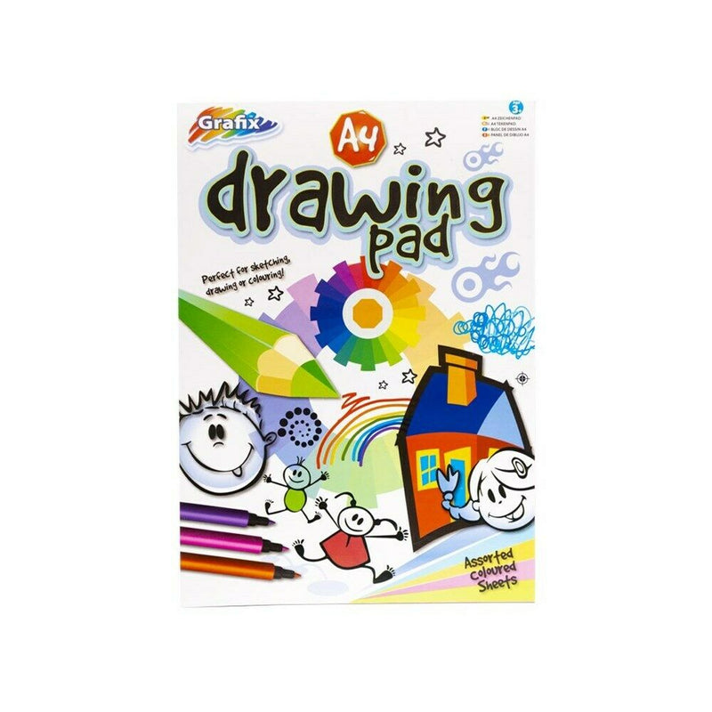 Grafix Coloured Drawing Pad 100 Pages A4