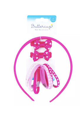 Buttercups Kids Hair Accessories Kit Pink