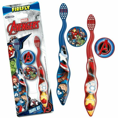 Firefly Marvel Avengers Toothbrush with Cap twin Pack