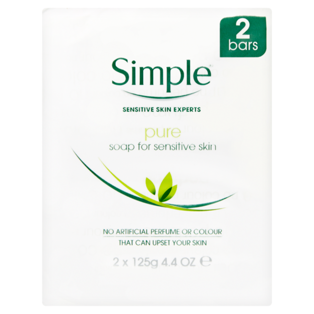 Simple Pure Soap For Sensitive Skin 2Bars