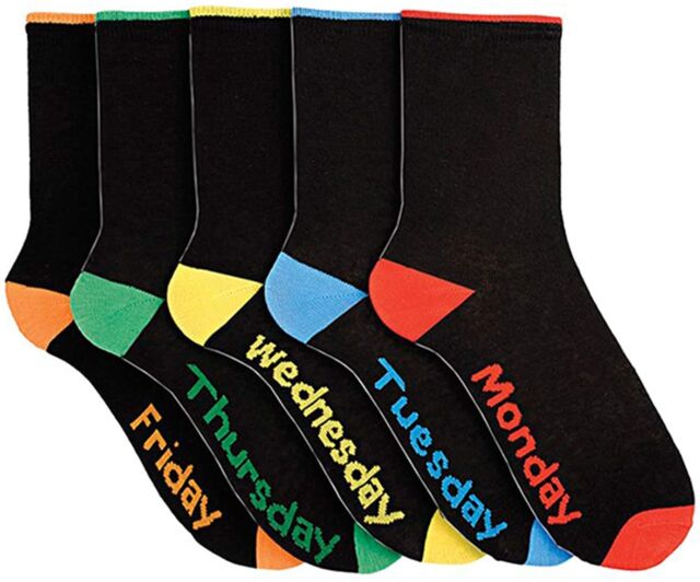 Men Day Of The Week Socks 5pk