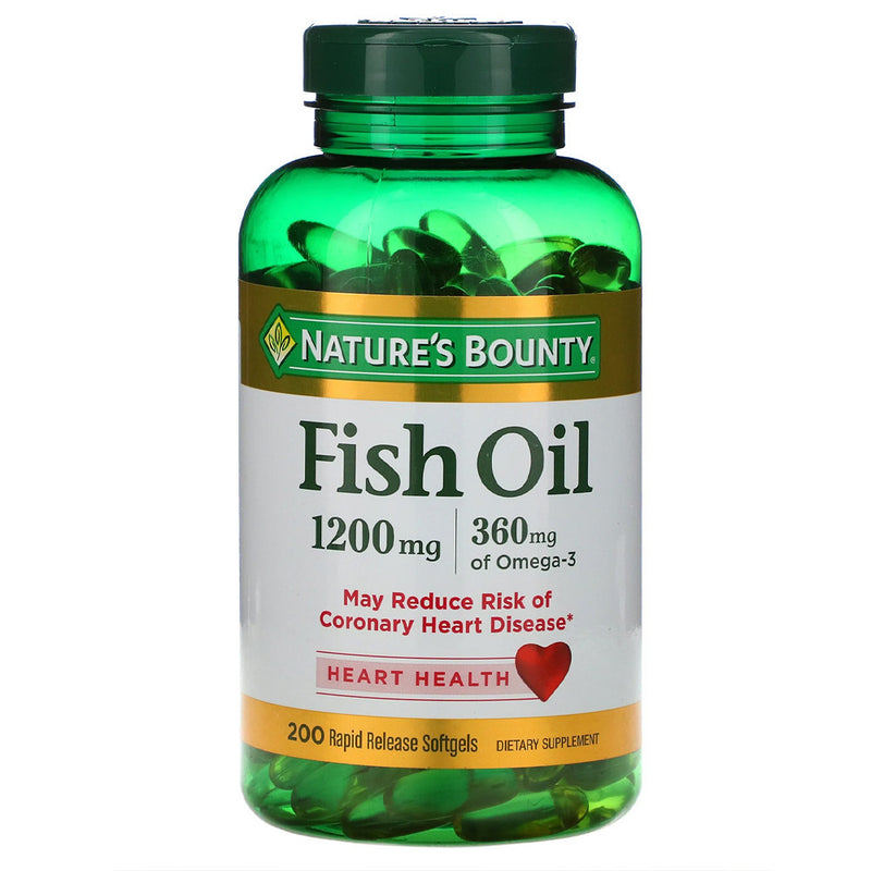 Nature's Bounty Fish Oil 1200mg/360mg 200 Soft gels 120s