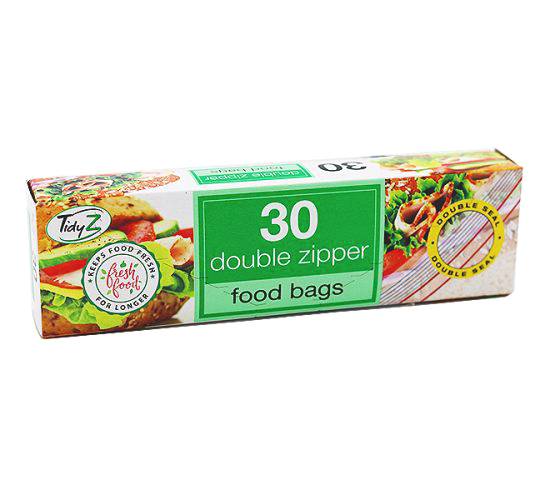 Tidyz Double Zipper Food Bags 30