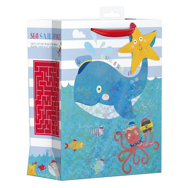 Giftmaker Whale Activity Gift Bag Med YALGB10M